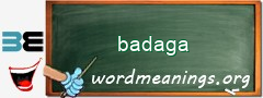 WordMeaning blackboard for badaga
